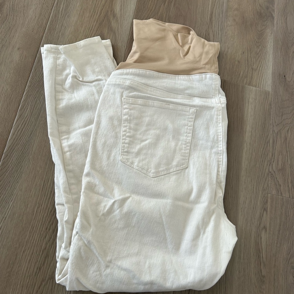 White and Tan Pants